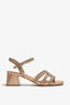 AMALIA-03 block-heel sandal in copper leather with elegant finish