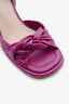 PERLA-01 block-heel sandal in magenta leather with ankle strap