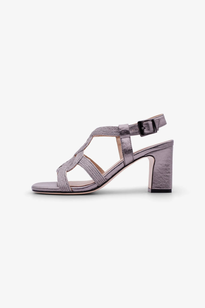 MONICA-03 sandal in string leather with refined silhouette