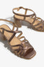 MARISSA-02 wedge sandal in rust leather with platform and buckle