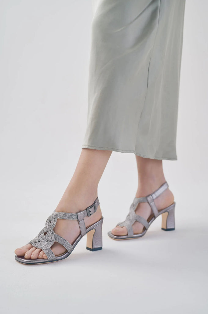 MONICA-03 sandal in string leather with refined silhouette