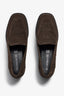Etta chestnut suede loafer - top view