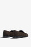 Etta chestnut suede loafer - back view