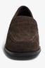 Etta chestnut suede loafer - front view