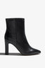Faby black leather ankle boot - side view