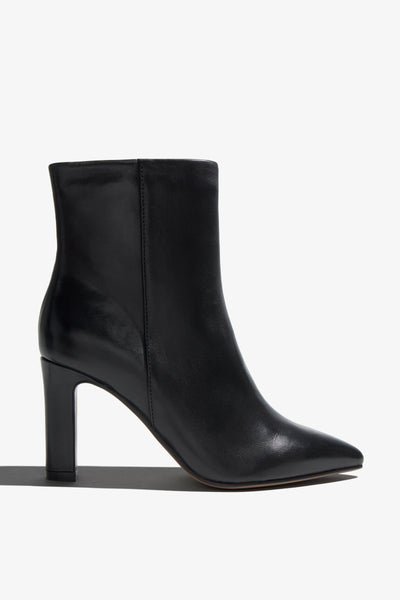 Faby black leather ankle boot - side view