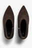 Faby charcoal suede ankle boot - top view