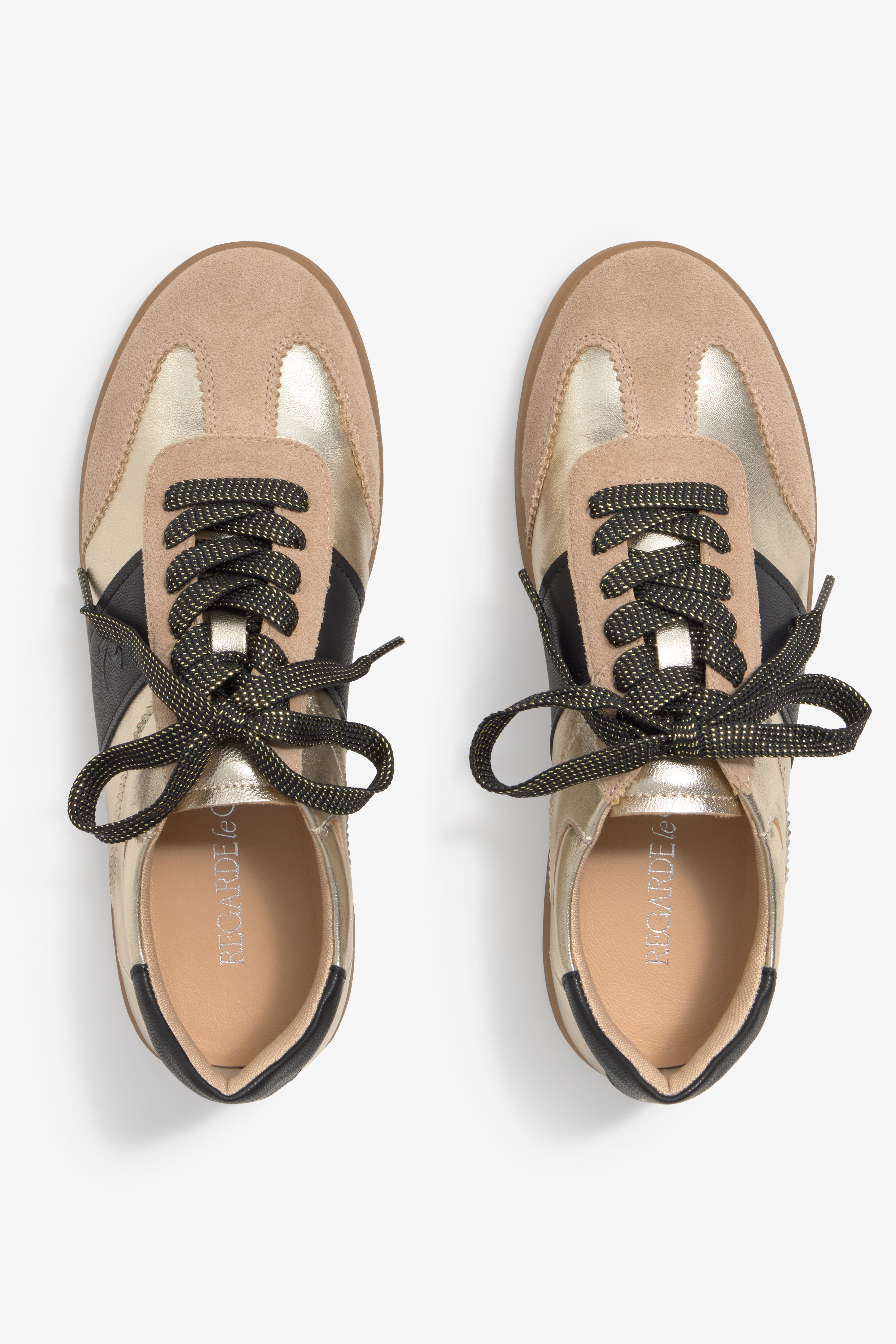 Grisel-01 Platino Black Leather Sneaker I Regarde Le Ciel