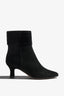 Hadlye black suede ankle boot with fold-over cuff - side view