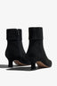 Hadlye black suede ankle boot with fold-over cuff - back view