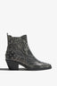 Helly python gray python ankle boot with studs - side view