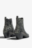 Helly python gray python ankle boot with studs - back view