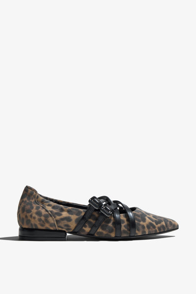 Kaory leopard suede ballet flat - side view