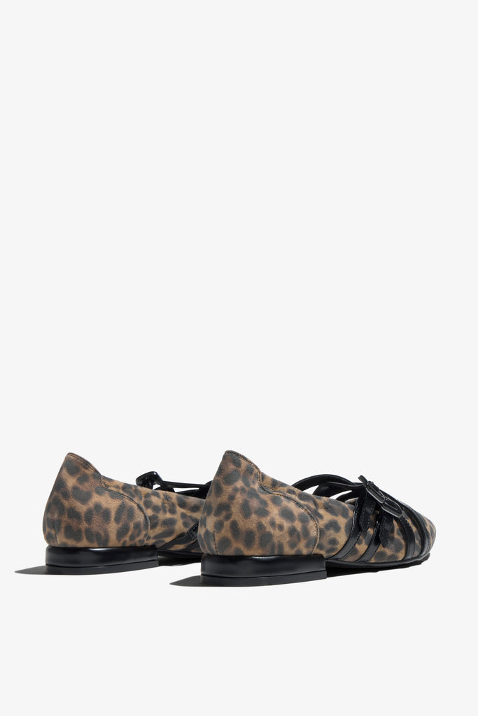 Kaory leopard suede ballet flat - back view