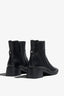 Lilla black leather ankle boot - back view