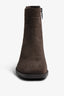 Lilla charcoal suede ankle boot with quilted shaft - top view