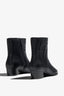 Lori black leather ankle boot - back view