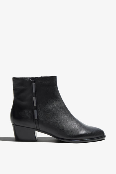 Lori brown suede ankle boot with block heel - side view