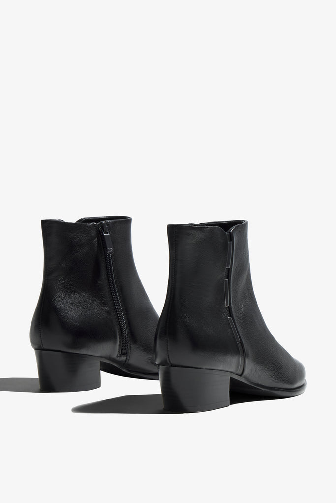 Lori brown suede ankle boot showing interior - top view