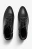 Millie black leather ankle boot with lace-up detail - top view